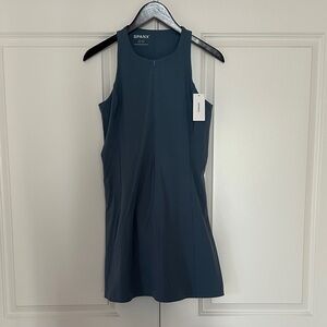 NWT SPANX Sleeveless Get Moving Blue Dress